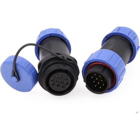 HE21 10-Pole Round Connector with IP68 Waterproof Thread for Aircraft, Plug and Socket for Inline Cables (1/5)