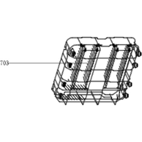 Ersatzteil - SOS Accessoire Panier Inferieur pour Lave-vaisselle SCHNEIDER LA000531, 12976000001464 - - SCHNEIDER, AMICA