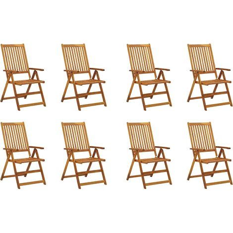 Maison Exclusive - Klappstühle mit Kissen, 8-teilig, aus massivem (1/5)