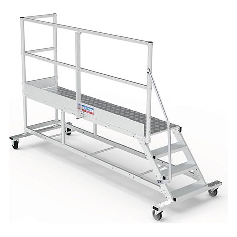 Mobile Plattform mit Geländer links und hinten - Maximale Arbeitshöhe 3.00m - PTF255-G (1/5)