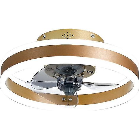 Ventilateur de plafond lumineux de 40 cm avec variateur pour salon, chambre, chambre d'enfant (doré, 40 cm) (1/4)