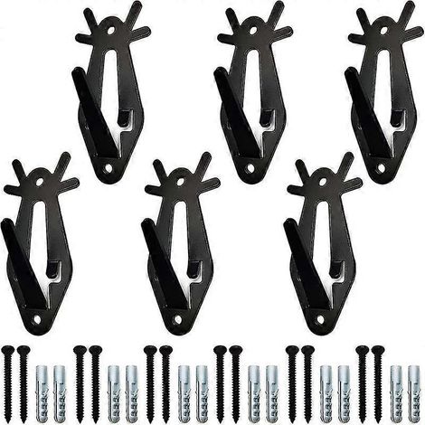 Lot de 6 supports muraux en forme de crâne de cerf, pour suspendre des têtes de cerf, d'antilopes et autres petits crânes. Supports pour crânes de cerf européens. (1/5)