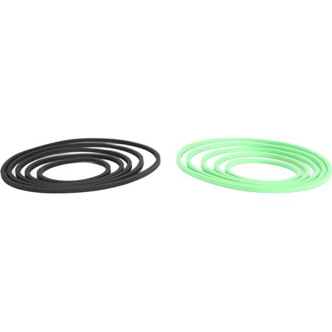 Lot de 10 supports flottants pour plantes d'aquarium, 5 tailles, en mousse EVA, inodores et multifonctionnels, servant également d'anneaux d'alimentation pour poissons. 5 supports verts + 5 supports n (1/5)