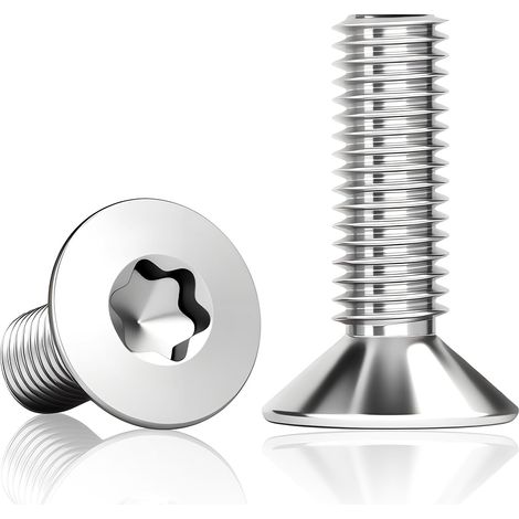 Lot de 60 vis à tête fraisée M4x20 mm, inox Torx (1/5)