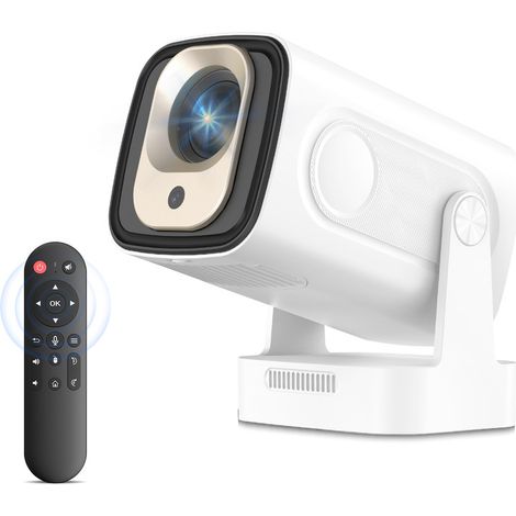 Vidéoprojecteur Système Android 11.0, luminosité élevée de 12 000 lumens, Wi-Fi 6 et Bluetooth 5.4