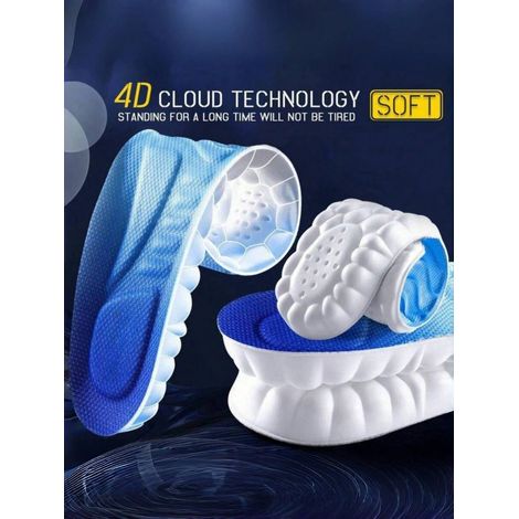 Semelles de Soutien de Voûte Plantaire Dynamique 4D, Mousse à Mémoire Ultra-Rembourrée, Gel Amortissant, Anti-Odeur, pour Course, Randonnée et Travail (EUR39-40, 2 Paires) (1/2)