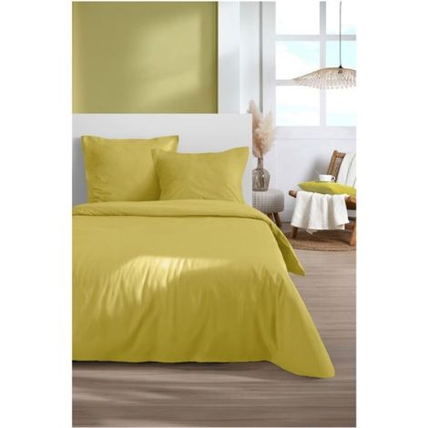 Parure de lit 240 x 220 cm Cocon moutarde (1/3)