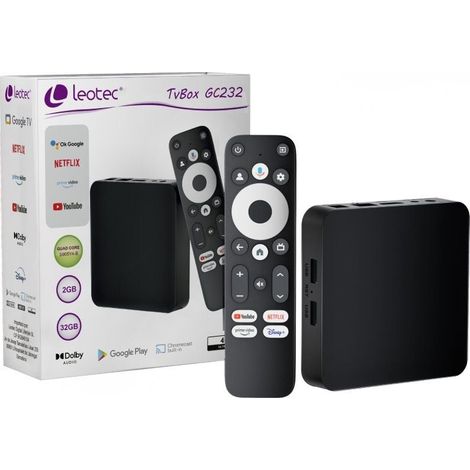 Android tv leotec tvbox 4k gc232/ 32gb