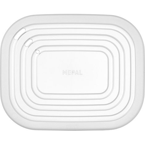 Mepal - Coperchio per Microonde Rettangolare Cirqula - Coperchio Resistente al Calore per Contenitore Alimentare Cirqula di Mepal - Coperchio Trasparente Adatto per Microonde e Lavastoviglie (1/4)
