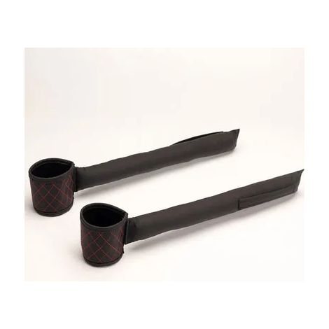 (2 pièces noir et rouge) Cache-sièges universels en cuir pour sièges auto, poches, coussin anti-fuite, rangement souple pour téléphone et cartes, porte-gobelet (1/5)