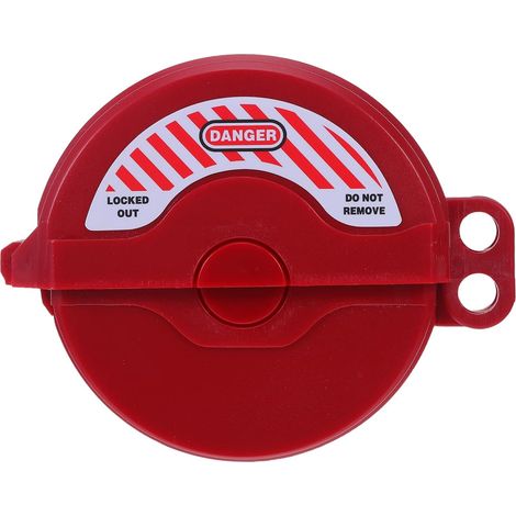 Dispositif de Verrouillage de Vanne Protège-poignée de Robinet Rouge en Plastique, Trou 18mm, pour Poignées de Réservoir Propane et Vannes Standard, Industriel et Jardin (1/5)