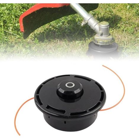 Cabezal de desbrozadora, cabezal universal para desbrozadora, cabezal para desbrozadora con pomo de acero resistente, cabezales de hilo M10x1.25, cabezal de recorte, para desbrozadoras (1/4)