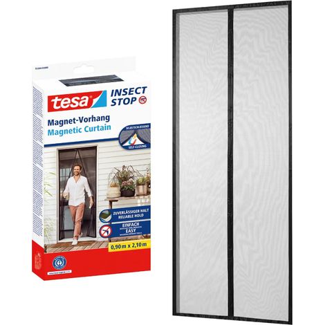 Mosquitera magnética TESA, con cierre automático, para puertas de balcón, 0,9 x 2,1 m.