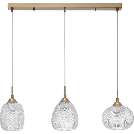 [NEUWERTIG] B-Ware Nova Luce Pendelleuchte Hängeleuchte Vario Gold E27 Led 3 Fach Dimmbar Lampe