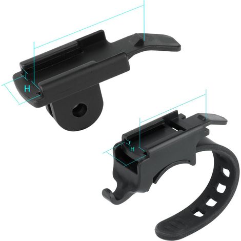 2er-Pack Fahrradlicht-Montageadapter, Ersatzschiene, Einschubhalterung, Lenkerhalterung für Fahrradscheinwerfer mit LED-Frontlicht-Ladefunktion (1/5)