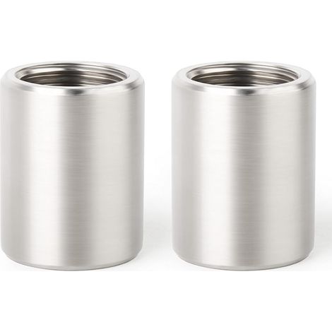 2 pièces de raccords de tuyaux en acier inoxydable 304, filetés femelles BSP 3/8" x femelles BSP 3/8", adaptateurs de raccords de tuyaux (1/5)