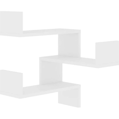 vidaXL Scaffale Parete Angolo Bianco 40x40x50 cm in Legno (1/5)