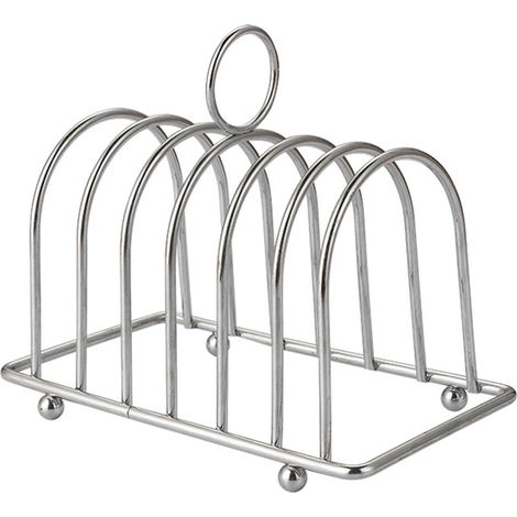 1 Support à pain,Acier inoxydable,6 tranches,Présentation alimentaire,Cuisine,Restaurant,Maison (1/5)