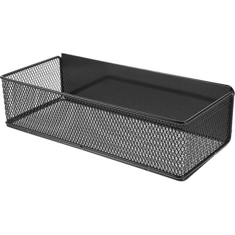 Magnetisches Ablagefach zur Befestigung an der Kühlschranktür, multifunktionaler Korb, Gewürzregal – 28,00 x 12,00 x 7,00 cm – schwarz (1/3)