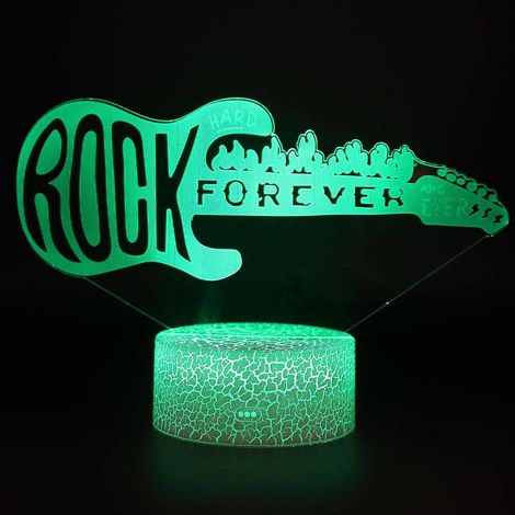 Lampe de chevet LED à illusion d'optique 3D, 7 couleurs, tactile, style Art Déco, pour chambre d'enfant. (1/5)