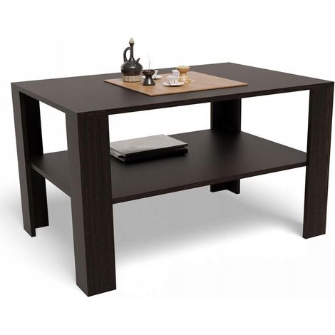 Table Basse EX3 Wengé - Table de salon Style contemporain - 100 x 68 x 60 cm (1/4)