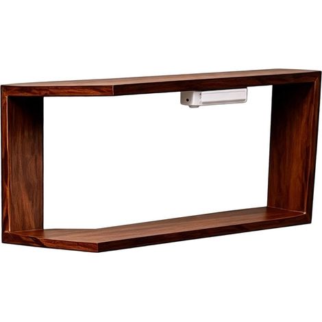 Étagère murale d'angle Présentoir Organisateur en L avec Éclairage LED Étagères d'Angle Flottantes en Bois Pour Salon, Salle de Bain, , Photos, Livres, Chambre et la Maison (1/5)