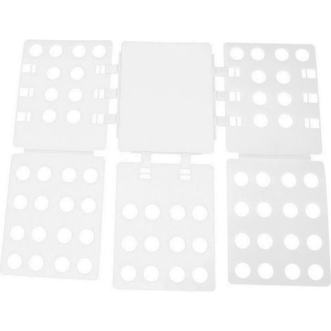 Planche à plier les vêtements, planche à plier les vêtements portable, convient pour pantalons, shorts, t-shirts, blanc (1/3)