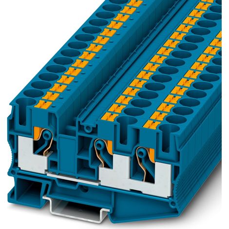 PT 10-twin BU - Connecteur traversant bleu