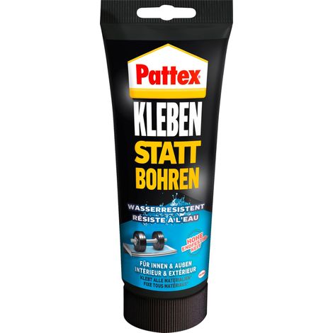 Pattex Montagekleber Kleben statt Bohren Wasserresistent 340 g Tube, weiß Montagekleber (1/5)