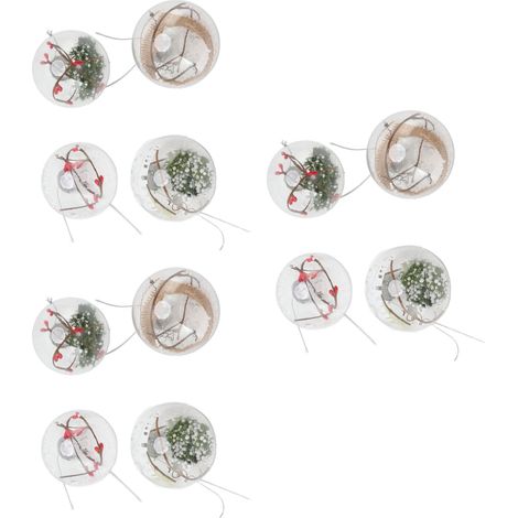 Lot de 12 boules décoratives de Noël, fabrication innovante, incassables, pour animaux de compagnie, décorations de Noël pour la maison et les fêtes (6157) (1/5)
