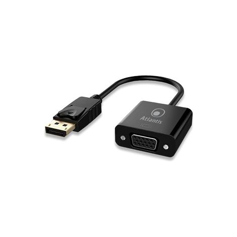 Atlantis Land A04-DPVGA adaptador de cable de vídeo 0,2 m VGA (D-Sub) DisplayPort Negro