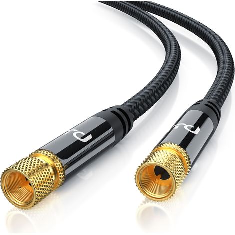 Primewire HDTV Satellitenkabel mit Braiding - 135Db - 75 Ohm - Stoffummantelung - 0,5 m (1/5)