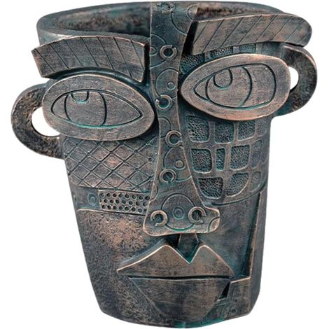 Cache - Pot Visage Abstrait - Planteur en Résine Pots de Tête Abstraits - (1/5)