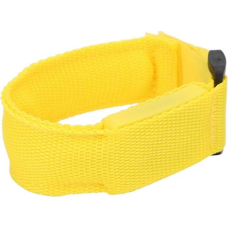 Brassard LED de course à pied en extérieur, bracelet lumineux clignotant ajustable pour cyclisme, jaune (1/4)