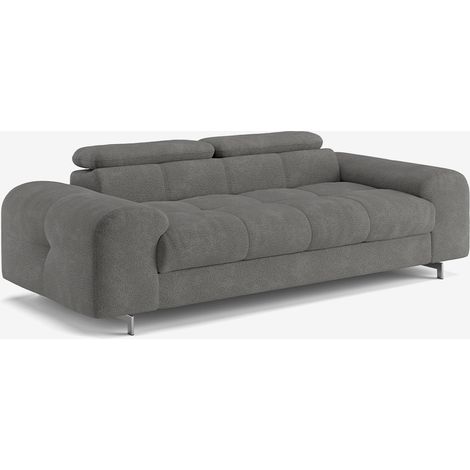 Moderner 3-Sitzer-Designsofa mit verstellbarer Kopfstütze Felon - Anthrazit (1/5)