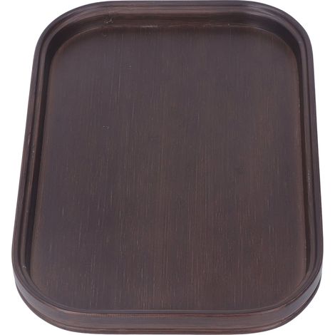 Rechteckiges Serviertablett aus Bambus, walnussfarben, zart-elegant, natürliches Teetablett für Zuhause (1/5)