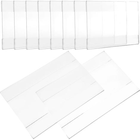 pièces Acryl Wandhängende Preisschildhalter Weiß pour (1/5)