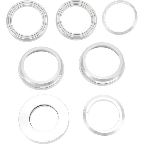 44-mm-Steuersatz aus Aluminiumlegierung mit integrierten Lagern für Falträder – Fahrradzubehör – Silber (1/5)