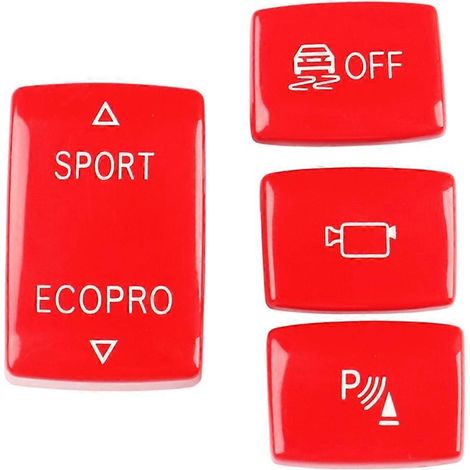 Schalthebelabdeckung mit ESP-Sportradar für BMW 1er, 2er, 3er und 4er Reihe (F20, F22, F23, F30, F32, F36) – Rotes Interieurzubehör (1/5)