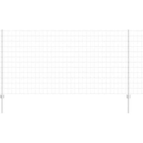 Grillage rouleau，Clôture Euro avec 22 poteaux en U Argent 1,2x25 m Acier CFW2960141 (1/2)