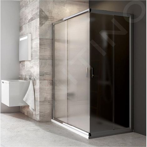 Ravak Blix - Porte de douche BLRV2K 100 cm, aluminium brillant/verre Grape 1XVA0C00ZG (1/5)