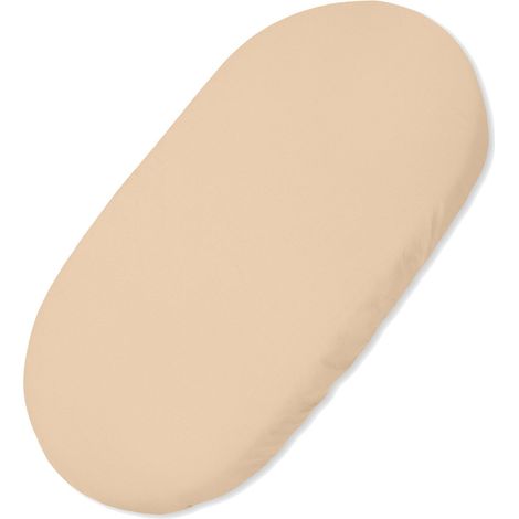 Sábana de algodón para capazo de bebé Boho góndola 75x35 cm - beige (1/4)