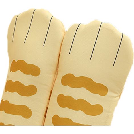 Gants de four isolants contre la chaleur protection polyester cuisine maniques pour cuisson gril barbecue jaune
