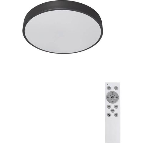 Plafoniera LED 60W 60cm nera opaca con telecomando (1/5)