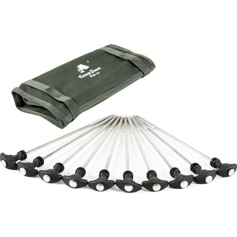 CampFeuer - 10x picchetti a T, picchetti da 30 cm, picchetti da terra