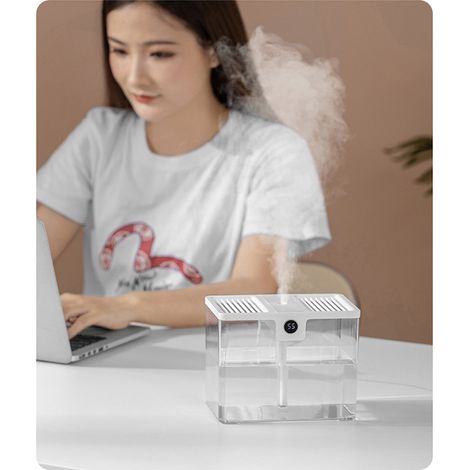 Neuer tragbarer USB-Luftbefeuchter mit großem Fassungsvermögen (1,5 l) für Zuhause, Büro und Innenräume – Kreativer weißer T15-Nebelgenerator, ideales Geschenk (1/5)