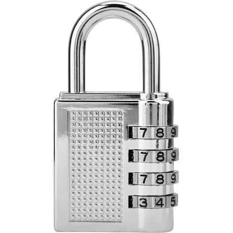 Ortviai Cadenas à Combinaison 4-Digits US214 Zinc Alloy pour Sac Gym & Coffre 80mm