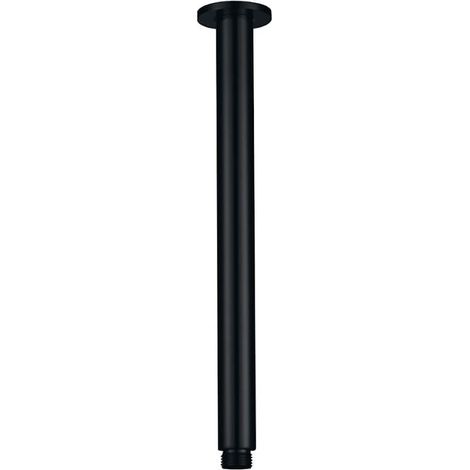 Bec de plafond Rondo - Noir - 1 pièce - Pommeau de douche de plafond - Métal de haute qualité