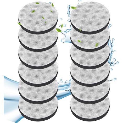 12 disques au charbon actif pour Brita Fill & Go et filtre carafe Brita (1/4)