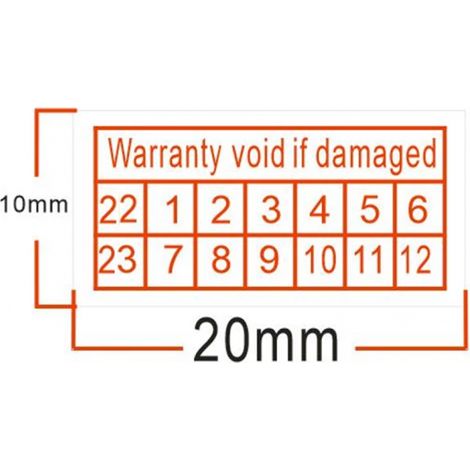 84 pezzi etichette adesive antieffrazione e antimanomissione - 10x20mm (1/5)